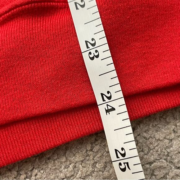 GINNIS GIRL Red and Black Reindeer Express Embroidered Pullover Sweatshirt Large - Picture 7 of 8